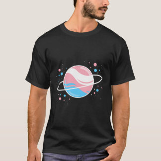 Trans Pride Buitenruimte Planeet Transgender T-shirt