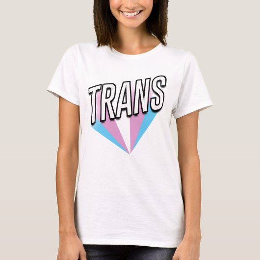 Trans Pride Burst Trans T-shirt (Voorkant)