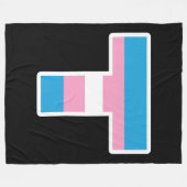 Trans Pride Capital T Fleece Blanket (Voorkant (Horizontaal))