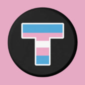 Trans Pride Capital T Magnet Magneet