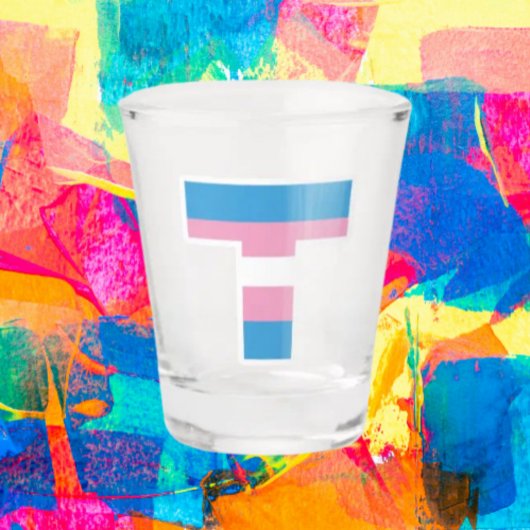 Trans Pride Capital T Shot Glass Shot Glas