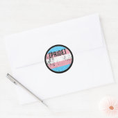 Trans Pride Cirkel Ronde Sticker (Envelop)