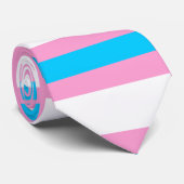 Trans Pride Das: Vier elke tint Stropdas (Opgerold)