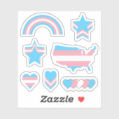 Trans Pride Design I Sticker (Vel)