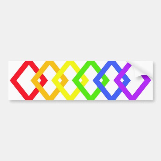 TRANS PRIDE DIAMONDS copy Bumpersticker (Voorkant)