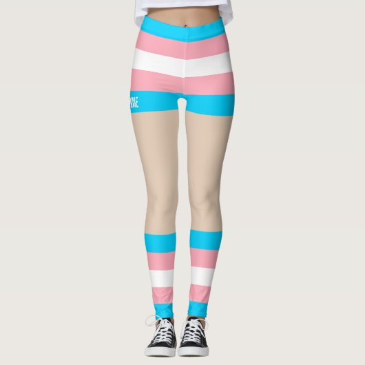 Trans Pride Faux Shorts & Benen Leggings (Voorkant)