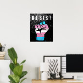 Trans Pride Fist Poster (Thuiskantoor)