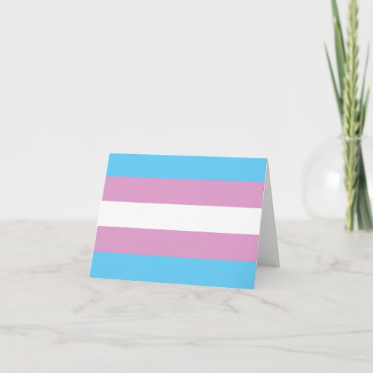 Trans Pride Flag Bedankkaart (Voorkant)