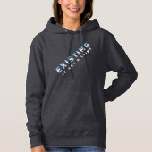 Trans Pride Flag Bestaande is geen misdaad Hoodie (Voorkant)