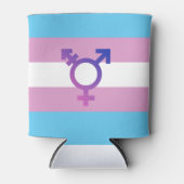 Trans Pride Flag Blikjeskoeler (Voorkant)
