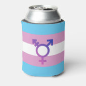 Trans Pride Flag Blikjeskoeler (Blikje Achterkant)