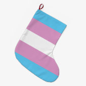 Trans Pride Flag Grote Kerstsok (Voorkant (Hangend))