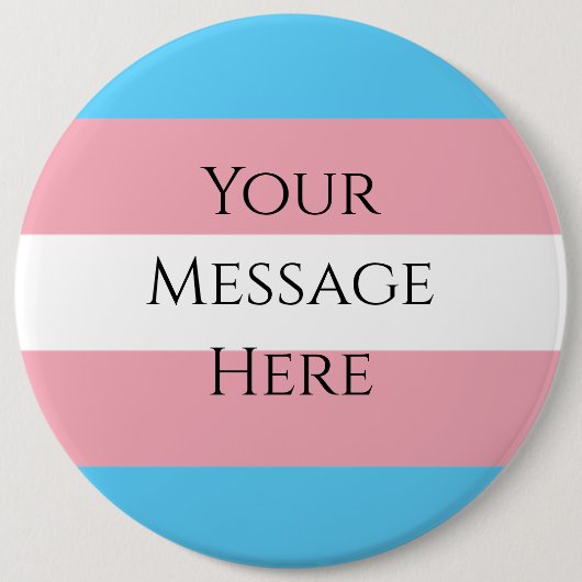  Trans Pride Flag - Huge Ronde Button 6,0 Cm (Voorkant)