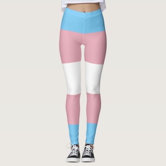 Trans Pride Flag Leggings (Voorkant)