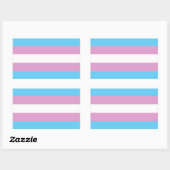 Trans Pride Flag Rechthoekige Sticker (Vel)
