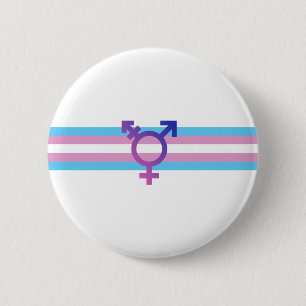 Trans Pride Flag Ronde Button 5,7 Cm