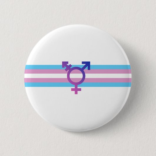 Trans Pride Flag Ronde Button 5,7 Cm (Voorkant)