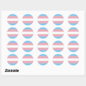 Trans Pride Flag Ronde Sticker (Vel)