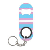 Trans Pride Flag Sleutelhanger Flessenopener (Voorkant)