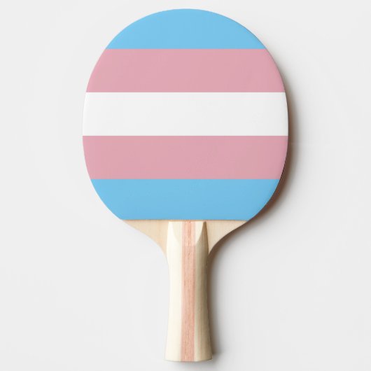 Trans Pride Flag Tafeltennisbatje (Voorkant)