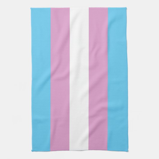 Trans Pride Flag Theedoek (Verticaal)