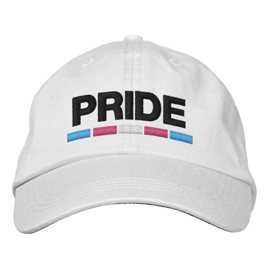 Trans Pride Geborduurde Pet (Voorkant)
