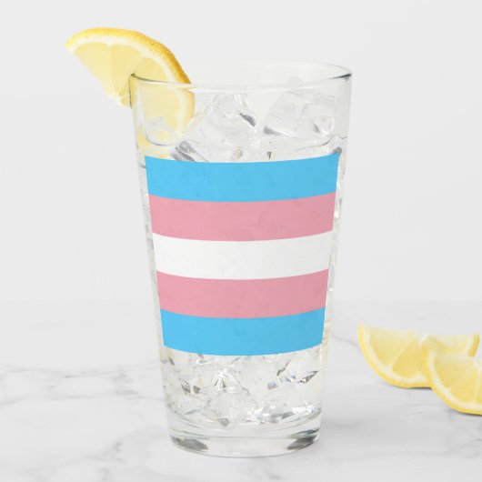 Trans Pride. Glas (Voorkant ijs)