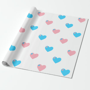 Trans Pride Grote Harten Inpakpapier
