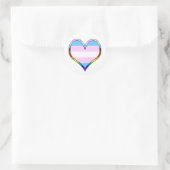 Trans Pride Heart Classic Round Sticker (Tas)
