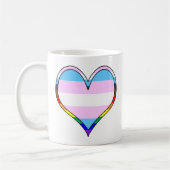 Trans Pride Heart Coffee Mok (Links)