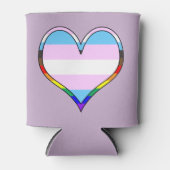 Trans Pride Heart Koelbox Blikjeskoeler (Voorkant)