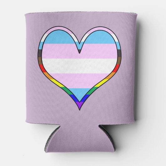 Trans Pride Heart Koelbox Blikjeskoeler (Voorkant)