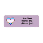 Trans Pride Heart Label (Voorkant)