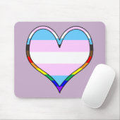 Trans Pride Heart Muismat (Met muis)