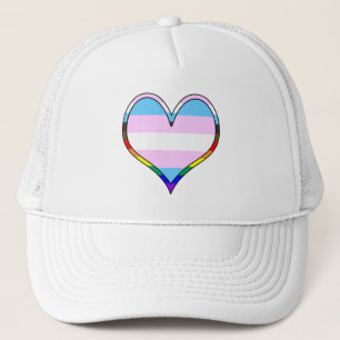 Trans Pride Heart Trucker Hat Pet