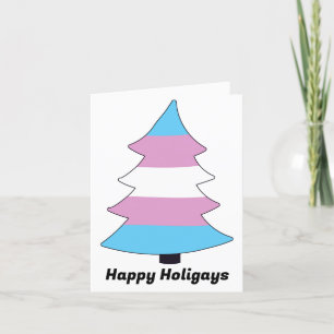 Trans Pride Holigay Boomkaart Feestdagen Kaart