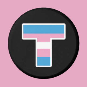 Trans Pride Hoofdletter T Magneet