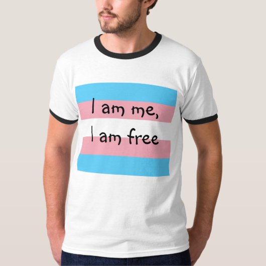 Trans Pride ik ben me T-shirt (Voorkant)