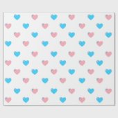 Trans Pride Medium Harten Inpakpapier (Vlak)