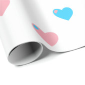 Trans Pride Medium Harten Inpakpapier (Rol Hoek)