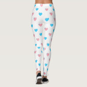 Trans Pride Middelgrote Leggings van het Hart (Achterkant)