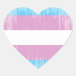 TRANS PRIDE NOODLIJDEND ONTWERP HART STICKER