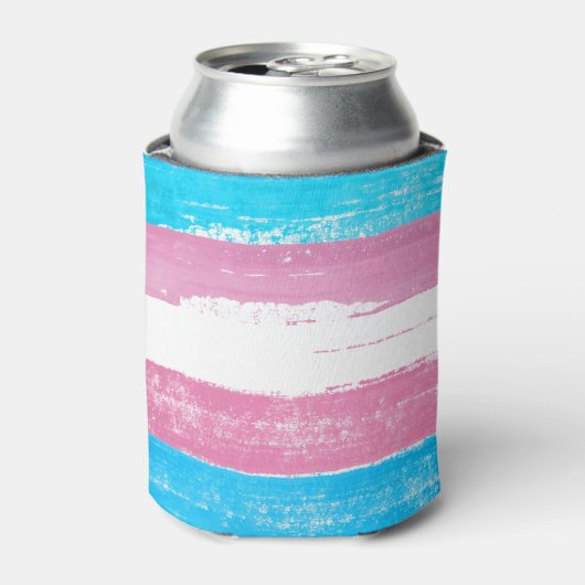 Trans Pride Paint Blikjeskoeler (Blikje Voorkant)