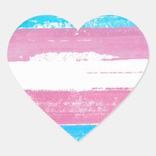 Trans Pride Paint Hart Sticker