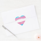 Trans Pride Paint Hart Sticker (Envelop)
