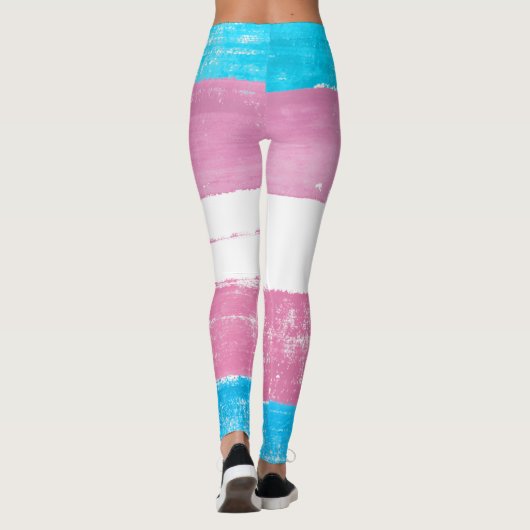 Trans Pride Paint Leggings (Achterkant)