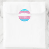 Trans Pride Paint Ronde Sticker (Tas)
