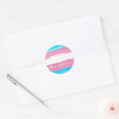 Trans Pride Paint Ronde Sticker (Envelop)