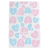 Trans Pride Pastel Rainbow Gift Bag Medium Cadeauzakje (Achterkant)