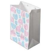 Trans Pride Pastel Regenboog Cadeautas (Voorkant Gekanteld)